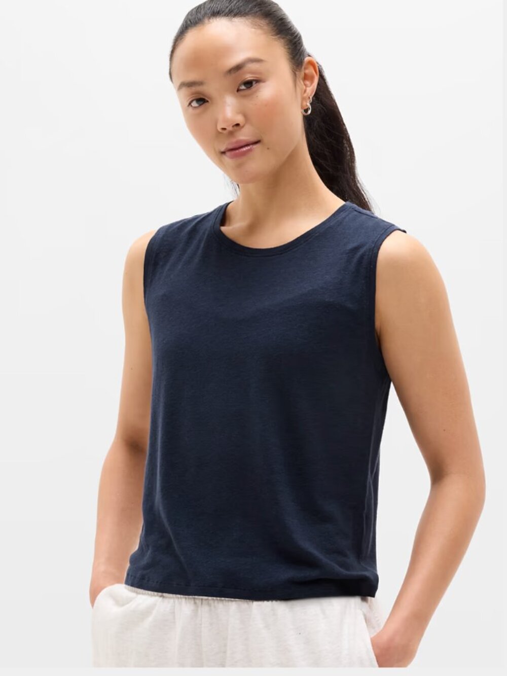 Athleta Linen Muscle Tank - Medium